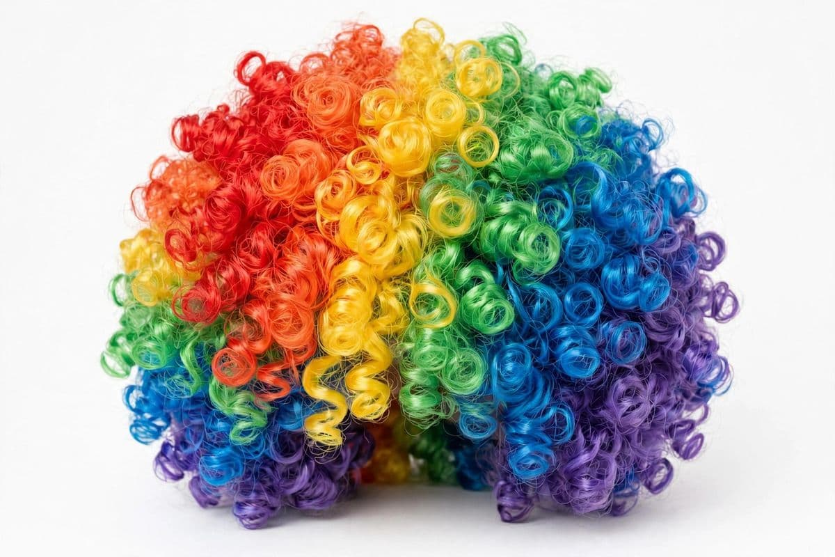 CarnivalBrite Rainbow Clown Wig — product photo