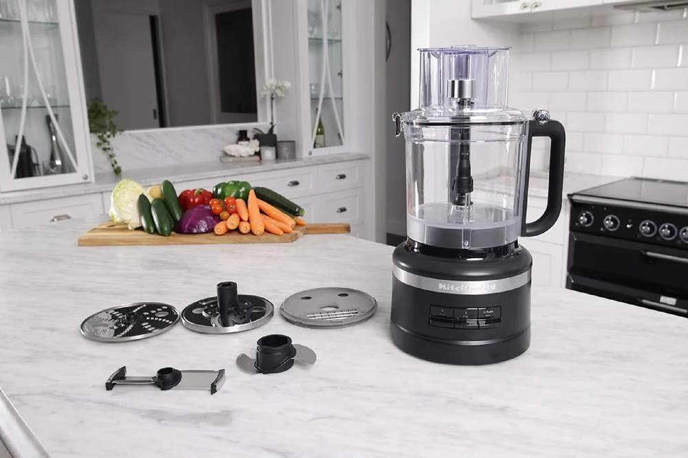 Food processor with large work bowl